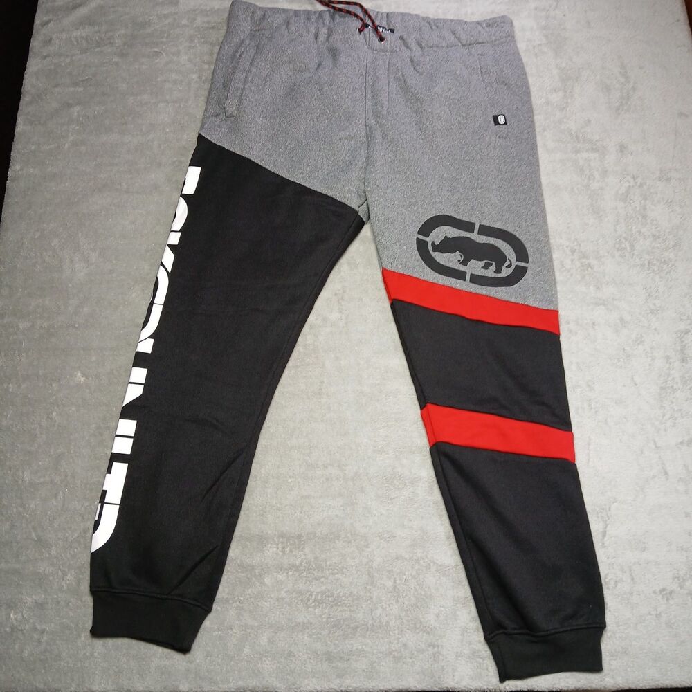Ecko Unltd Sweatpants 2XL Rhino Spellout Metropolitan Grunge Y2K Cyber XXL 2XL